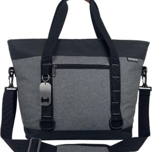 Insulated Cooler Bag, Large Insulated Bag, Reusable Shopping Bags, Leakproof Soft Cooler with BagsBottle Opener, Suitable for Supermarket Shopping, Travel,Beach,Family Picnic,Camping